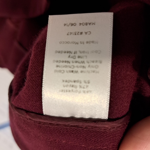 Talbots Dress Pants – Size 4 – Burgundy Wine – Classic Straight Leg (Ref 72) - Picture 7 of 12